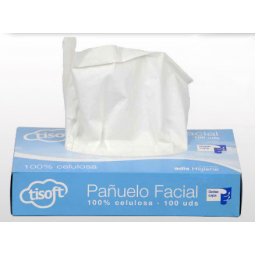 Pañuelo Facial Tisoft de doble capa blanco 4000 ud