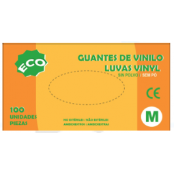 Guante de vinilo sin polvo ECO 100 ud