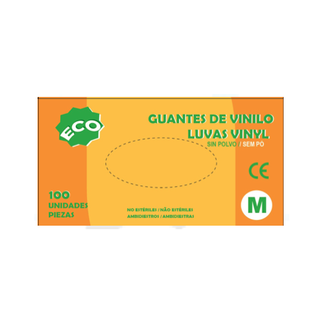 Guante de vinilo sin polvo ECO 100 ud