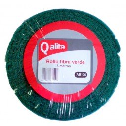 Estropajo en rollo de fibra verde extra Qalita