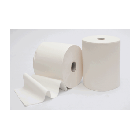 Bobina de papel secamanos de una capa autocut smartply blanco 6 ud