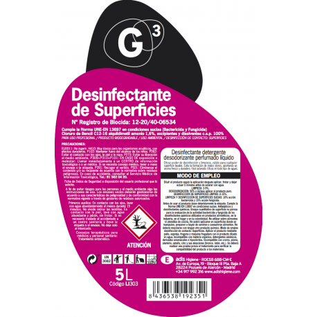 G3 Desinfectante de Superficies Pino-Balsámico