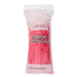 Fregona de tiras de microfibra roja 150 gr