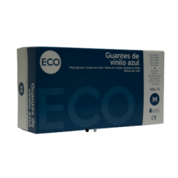 Guante vinilo ECO azul sin polvo t/m