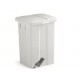 Contenedor Derby en polipropileno blanco con pedal y tapa 25L