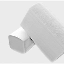 Toalla secamanos de papel desechable de doble capa y plegado V 4000 ud