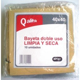 Gamuza para cristales doblada Qalita 10 ud