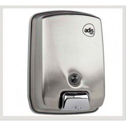 Dosificador de jabón en inox satinado de Adis